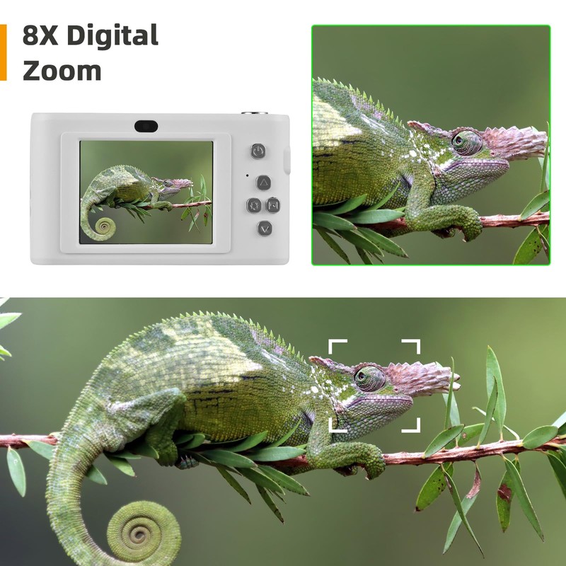 Andoer Digital Camera 1080P, 50MP Photo Camera, Compact Camera 8X