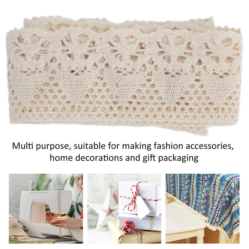10 Yards Lace Trim DIY Multi Purpose Elegant Soft Skin