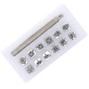 12Pcs Leather Embossing Tools Different Shape Stamps Set Saddle Making