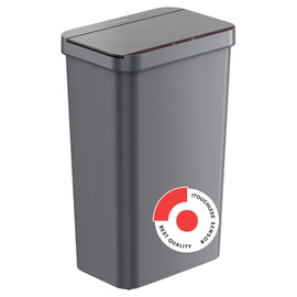 iTouchless Prime 13.2 Gallon Sensor Trash Can, Durable Dent-Proof Construction, Slim and Space-Saving Automatic Bin Great for Kitchen, Home, Office, Business, Garage, Gray Color Plastic