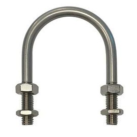 U-Bolt M10 x50mm Thread, 250mm Inside Diam, 350mm Inside Height T304 Stainless Steel Pack Size : 1