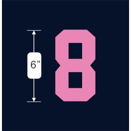 Kit de números (0-9), 15 cm de alto para playera deportiva de fútbol, béisbol, planchar, transferencia de calor, equipo, playera (estilo A) (chicle (0-9))