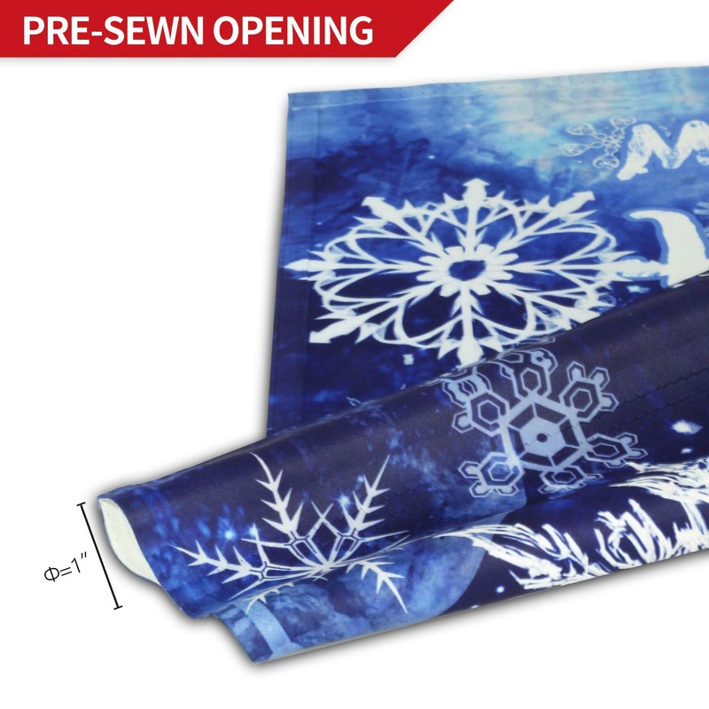 Anley Double Sided Premium Garden Flag, Winter Snowflake Let It