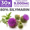 PureCo Organic Milk Thistle Capsules 80% Silymarin 9,000mg of Milk