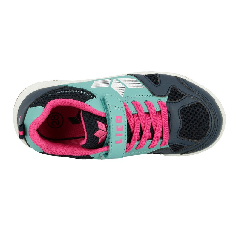 Lico Unisex Children's Sport Vs Indoor Trainers, Navy Turquoise Pink