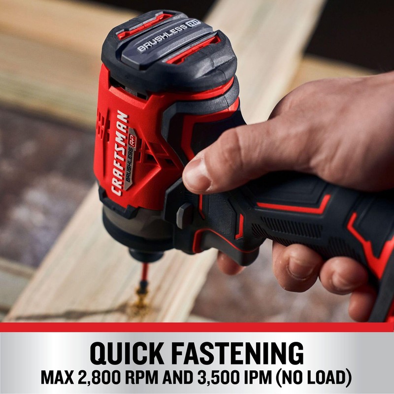 CRAFTSMAN V20 1/4 Inch Cordless Impact Driver Kit with Battery