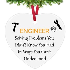 Christmas Ornaments Gifts for Engineer Mechanical Engineer Design Engineering Gear Gifts Inspirational Gifts for Mechanical Architect Construction Engineer Engineering School Graduation Gifts