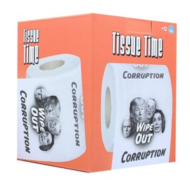 Play Visions Tissue Time Wipe Out Corruption Novelty Toilet Paper | One Roll