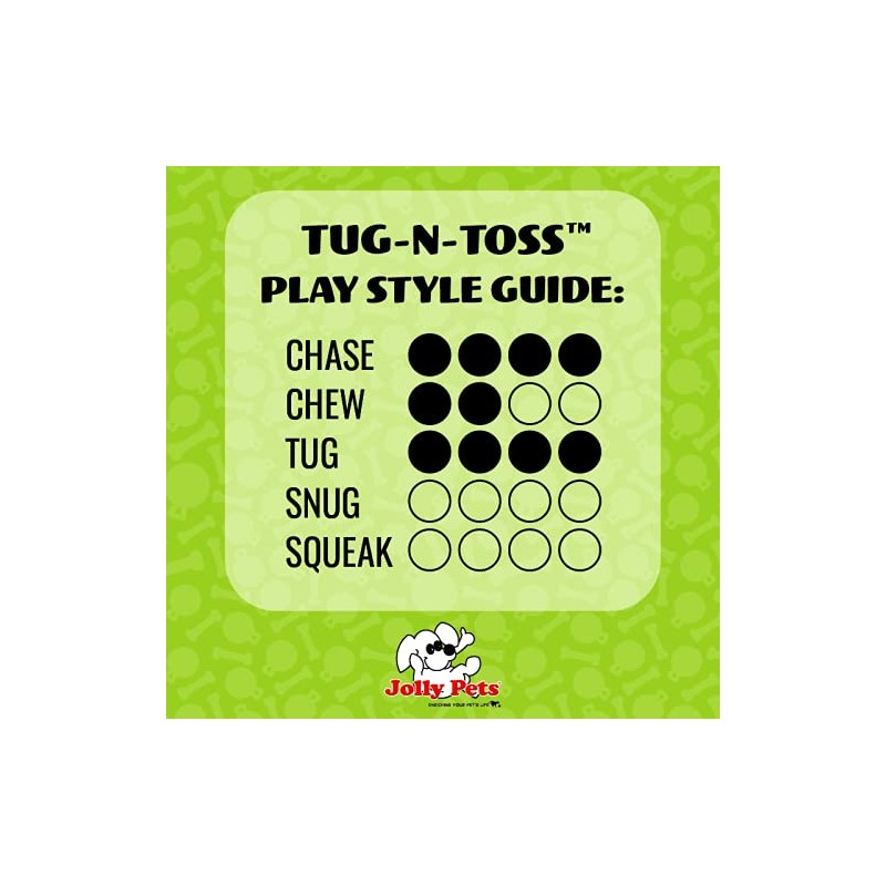 Jolly Pets Tug-n-Toss Heavy Duty Dog Toy Ball with Handle,