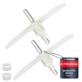 Kenekos - 2 x Drivers Compatible with Bosch MUM 5, MUMS MUMV MUZ5, HomeProfessional Exclusiv, VeggieLove, 155 mm, Replacement for 00630760, 00621923 Food Processor, Continuous Shredder Wing Drive Axle