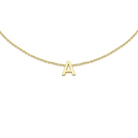 Carissima Gold Women's 9ct Yellow Gold 4mm x 4.5mm "A" Initial Adjustable Bracelet 15cm/6"-18.5cm/7.25"