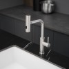 Modern Stainless Steel Single Handle Pull Out Kitchen Sink Faucet