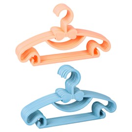 Eterspr 10 Pieces Baby Clothes Hangers, Baby Clothes Hangers, Children Hangers Non-Slip Plastic Baby Clothes Hangers, for Baby T-Shirts, Sweaters, Pants (Orange, Blue)