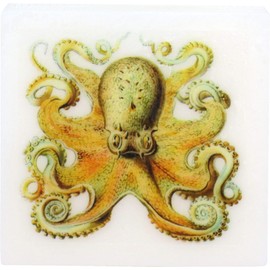 Eclectic Lady Garden Mint Scented Glycerin Soap with Vintage Ocean Creatures, Octopus