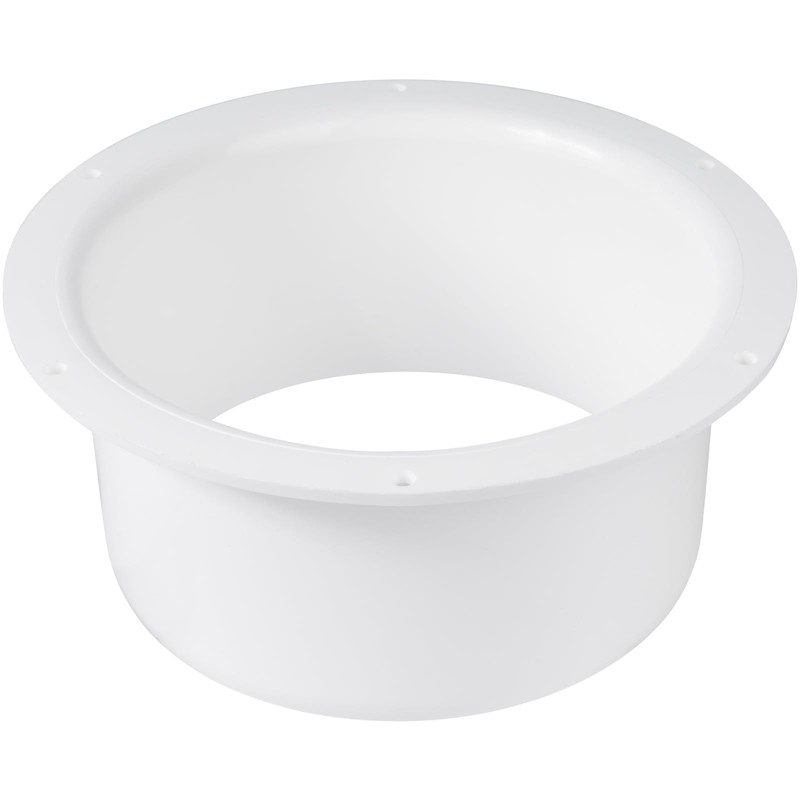 Vent Systems 5" Inch White Air Vent Duct Connector Flange
