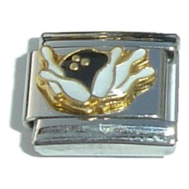 Bowling Ball And Pins Italian Charm