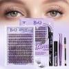 Extensiones De Pestañas Postizas Naturales B&q Kit Completo
