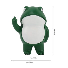 Itonash Rebellious Frog Figurine Resin Finger Frog Statues Ornament Home Decor Funny Statues for Yard and Garden Pond Decorations
