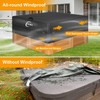 Kipiea 600D Outdoor Waterproof Square Hot Tub Cover Protector, Heavy
