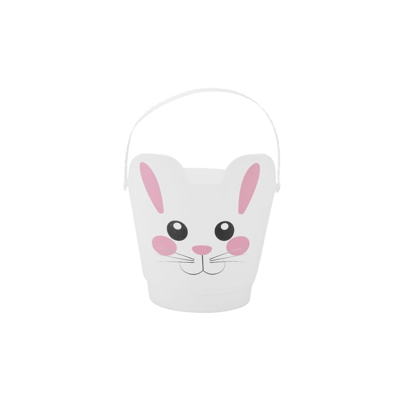 Fun Express 7" x 8" Bunny-Shaped Easter White Plastic Buckets