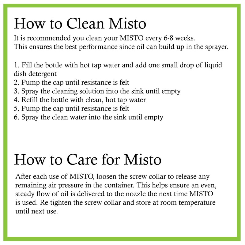 Misto Oil Sprayer, Frosted Glass, 7.75 Inch