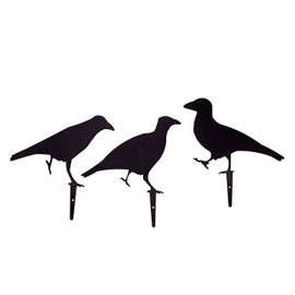 Garden Mile Shooting Targets Black Bird Animal Silhouette Field Target Shooting Practice with Ground Spike Portable Shooting Gallery Air Gun Rifle Airgun Hunting Accessories Field Target - Set of 3