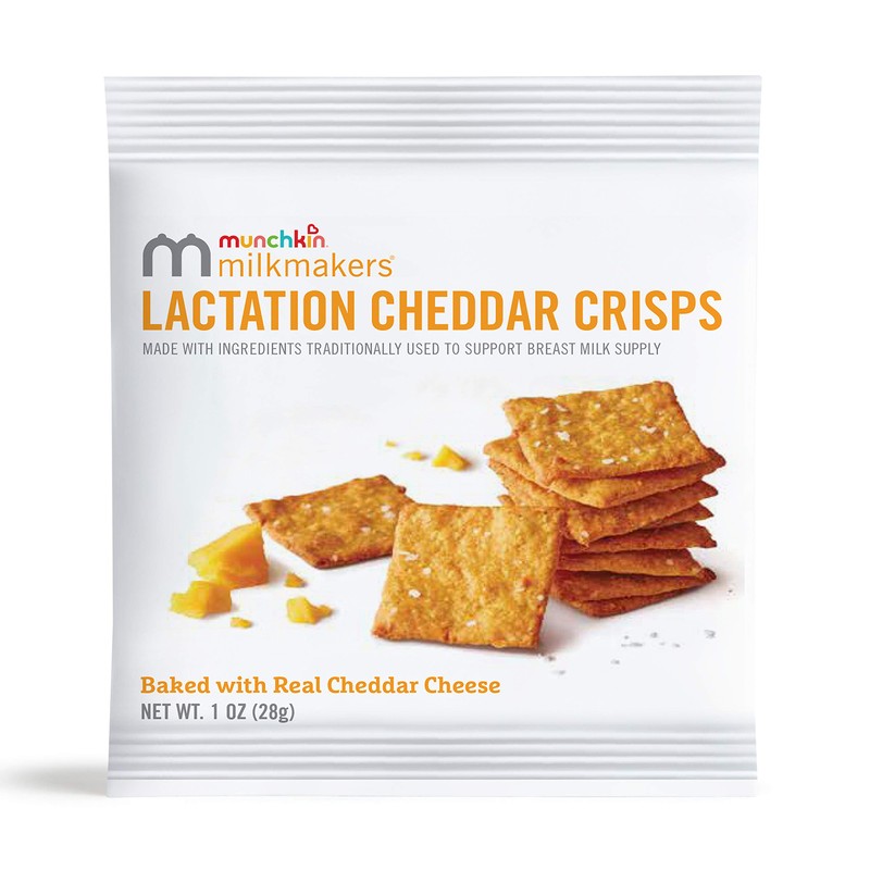 Munchkin® Milkmakers® Lactation Cheddar Crisps for Breastfeeding Moms with Oats