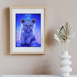 TITSHOP Diamond Painting Animal Tiger Diamond Painting Full Pictures DIY 5D Crystal Rhinestone Embroidery Diamond Painting Kits for Children Adults Cross Stitch Decoration Home Wall Decor