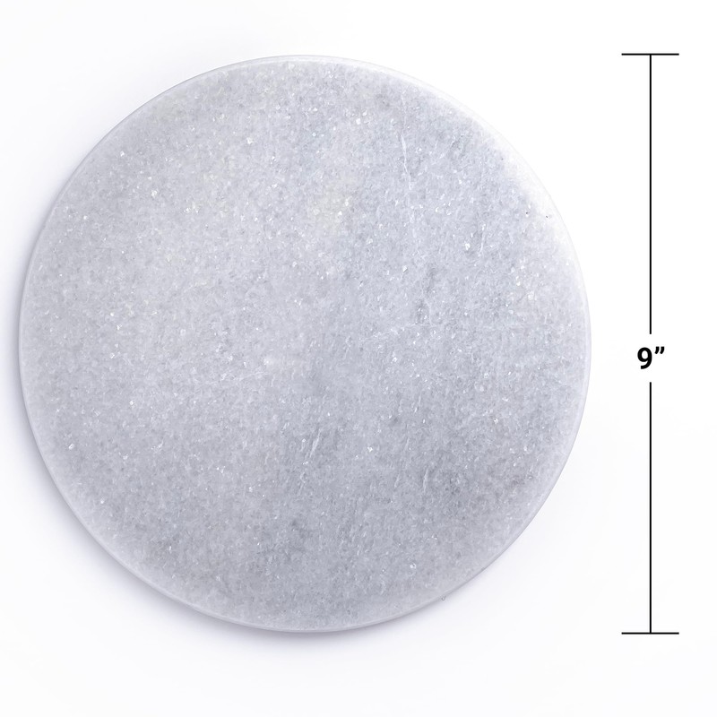 White Marble Chakla, high- Quality Marble Ring Base Rolling Board