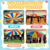 Sonyabecca Parachute, Play Parachute 10ft 12ft 16ft with 12 Handles