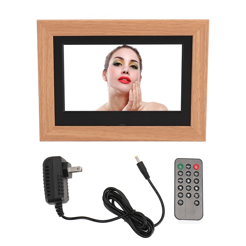 Digital Picture Frame Wooden 7 Inch IPS HD Multifunctional Smart