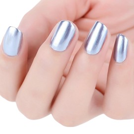 IMGDD Blue Metallic Mirror Nail Polish Effect, Long-Lasting Quick Dry Nail Lacquers, Shiny DIY Nail Polish (13#, 6ml)