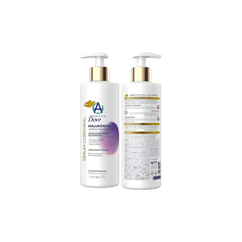 Crema Dove Hialurónico + Dermo Renocador Sérum Corporal