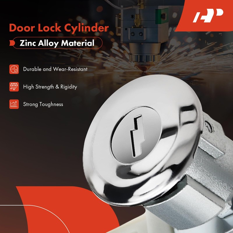 A-Premium Front Door Lock Cylinder Set with 2 Keys Compatible