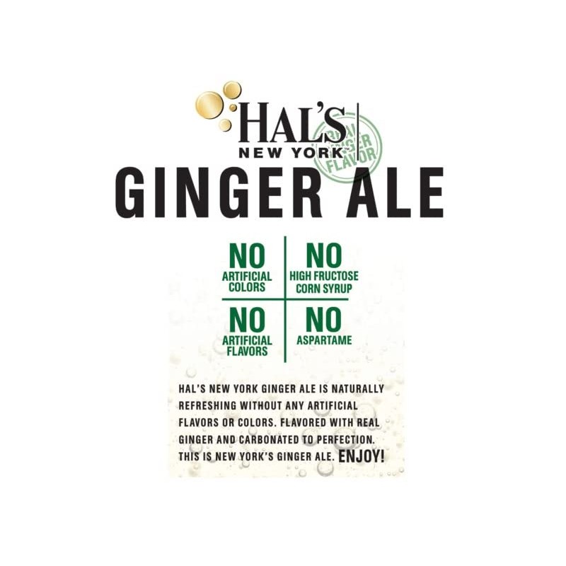 Hal's New York Diet Ginger Ale, Naturally Flavored from Real