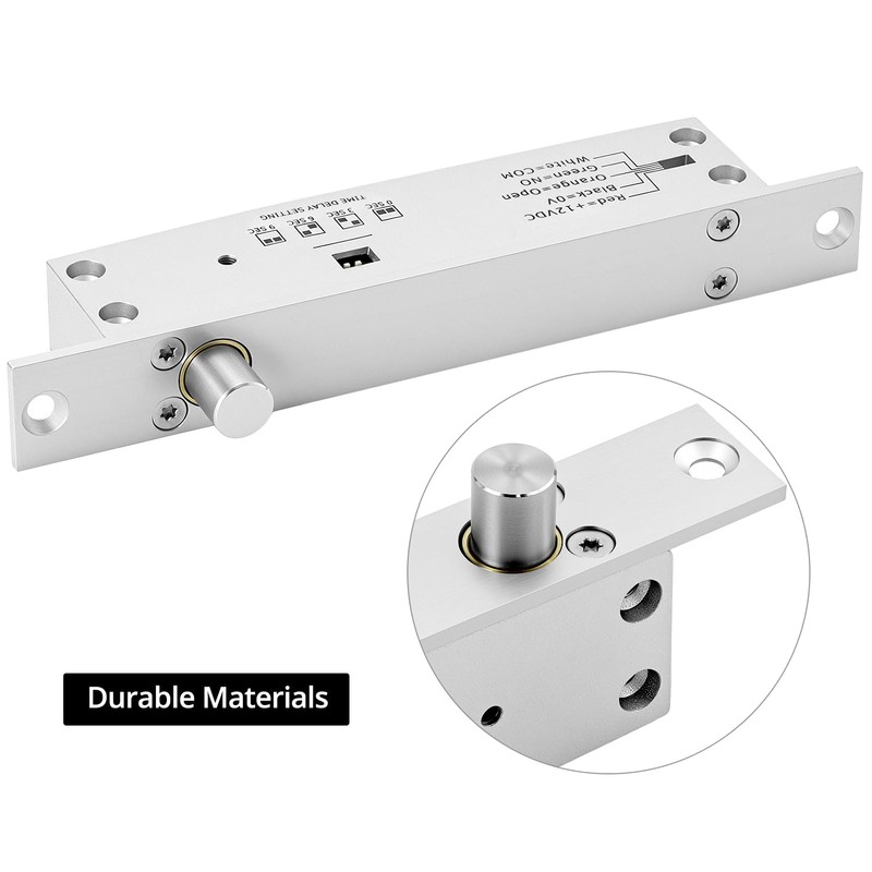 QWORK Electric Bolt Lock, Fail-Secure Deadbolt Electric Drop Bolt Lock