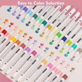PENTRISTA Acrylic Paint Pens Markers of 48 Colors, Acrylic Paint Markers 5M Medium Tip Point Markers for Rock Painting,Wood,Canvas,Stone,Glass,Ceramic Surfaces, DIY Crafts Making Art Supplies