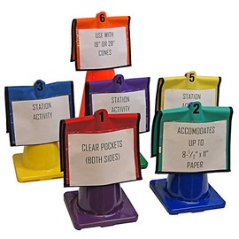 Set of 6 Cone Folders (Double Sided Pockets That fit Over Your Cones)