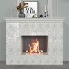CHIHUT 12''x12'' Grey Wood Look Herringbone Peel and Stick Backsplash