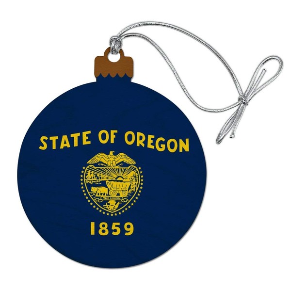 GRAPHICS & MORE Oregon State Flag Wood Christmas Tree Holiday