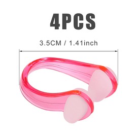 SAVITA 4pcs Swimming Nose Clips with Independent Box Package Waterproof Silica Gel Swimming Nose Plugs for Adults Kids Children Aged 7+ (4 Colors)
