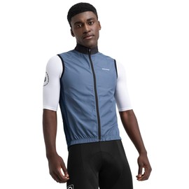 SIROKO - Winddichte Fahrradweste V1 Lavaredo - L - Blau