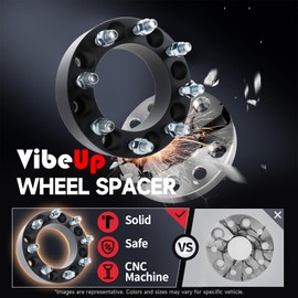 VibeUp 5x4.5 Wheel Spacers,1 inch 5 Lug Hub Centric Wheel Spacers fit for Camry, RAV4, Highlander, Sienna, RX350, ES350, Venza, Avalon, ES330, Prius V with M12x1.5 Studs 60.1mm Hub Bore, 4pcs