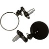 MotorToGo One Pair Black CNC 7/8" Handlebar Foldable Round Mirrors