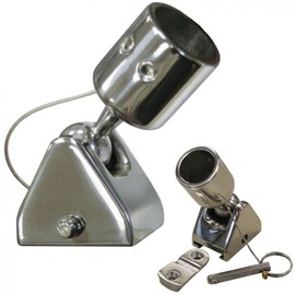 Bimini Joint with Mounting Plate for Round Tube Diameter 25 mm Stainless Steel V4A 1 Piece A4 AISI 316 Boat Railing AISI316 Bimini