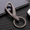 Rockyu Keychain, Men's, Cool Gray, Silver, Black, Carabiner, Hook, Keychain,