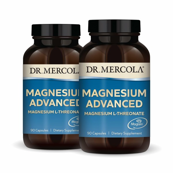 Dr. Mercola Magnesium Advanced, 2-Pack (90 Capsules Each), Dietary Supplement,