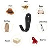 Mokife Coat Hooks for Wall Door, 8 Pack Black Jacket