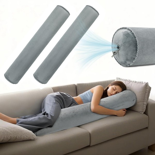 ONTYZZ Inflatable Long Body Pillow, Long Pillow for Bed, Oval