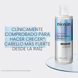 Nioxin Champú Defensa Contra la Caída del Cabello | Activa los Folículos Pilosos para una Pérdida de Cabello Visiblemente Menor | Con Ácido Láurico, C